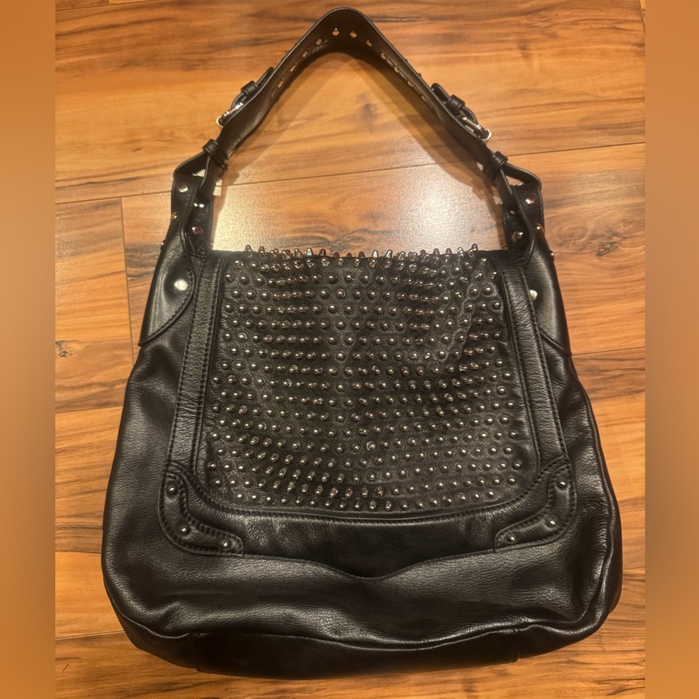 Rebecca Minkoff Moonstruck Studded Black Leather Purse